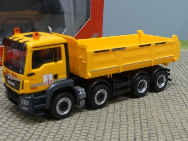 1/87 Herpa MAN TGS M Euro 6 4-achs Meiller-Kipper Max Bögl 315180