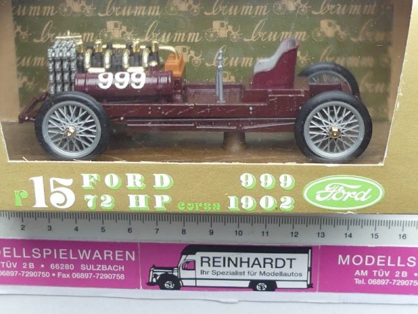 1/43 Brumm Ford #999 72 HP corsa 1902 r15