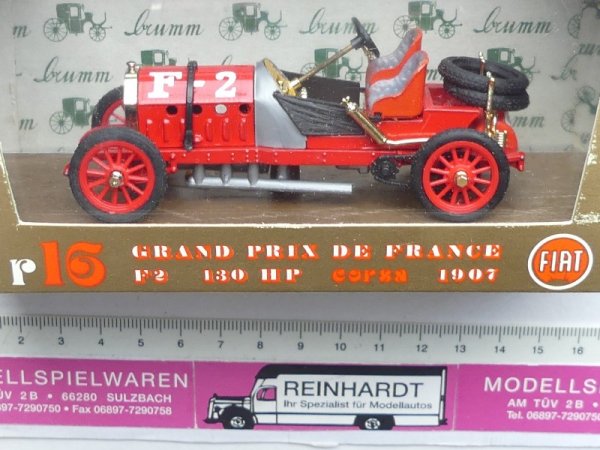 1/43 Brumm Grand Prix de France F2 130 HP corsa 1907 r16