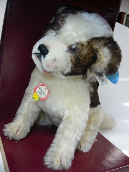 STK 32 Steiff Hund St. Bernard 1931 ca.28 cm Mohair/Holzwolle