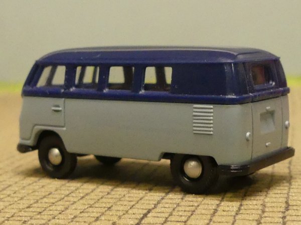 1/87 Brekina # 0007 VW T1a dunkelblau/grau, Bus 3100