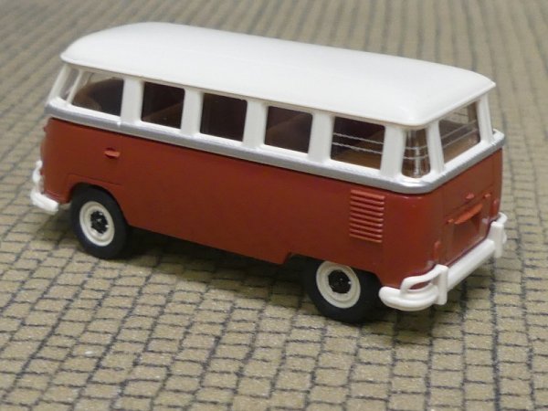 1/87 Brekina # 0722 VW T1 Mindersamba hellelfenbein/rot Export USA