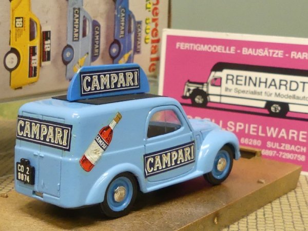 1/43 Brumm Fiat 500 Campari hellblau r55