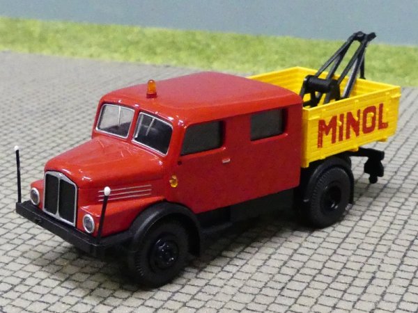 1/87 Brekina IFA S 4000 - 1 Abschleppwagen Minol Sondermodell Reinhardt