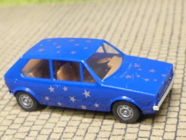 1/87 Brekina VW Golf I dunkelblau mit Sternen 25502