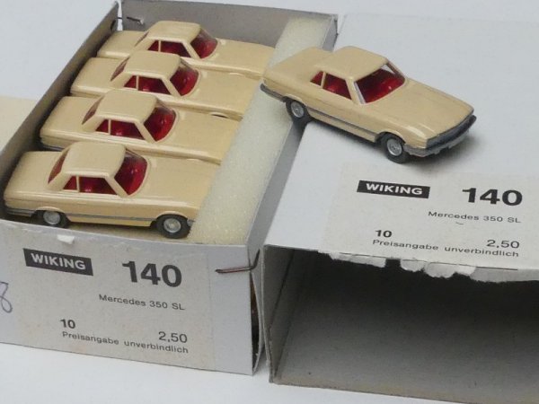 1/87 Wiking Händlerpackung MB 350 SL hellbeige 10 Modelle 140