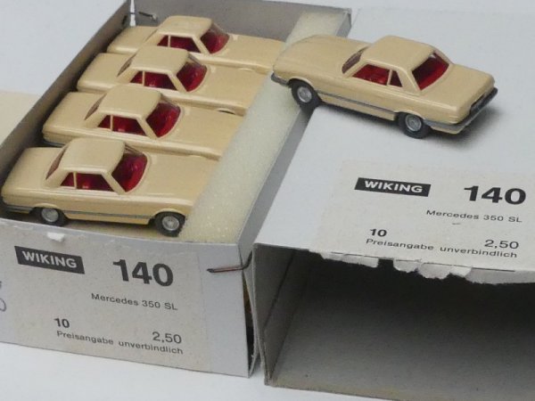 1/87 Wiking Händlerpackung MB 350 SL hellbeige 10 Modelle 140