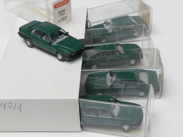 1/87 Wiking Händlerpackung BMW 750i grün 5 Modelle 192