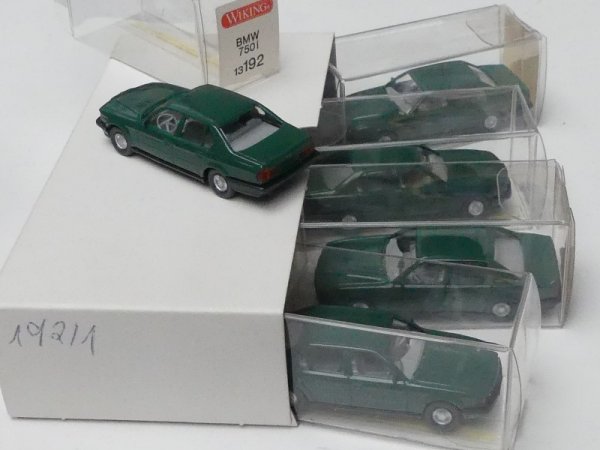 1/87 Wiking Händlerpackung BMW 750i grün 5 Modelle 192