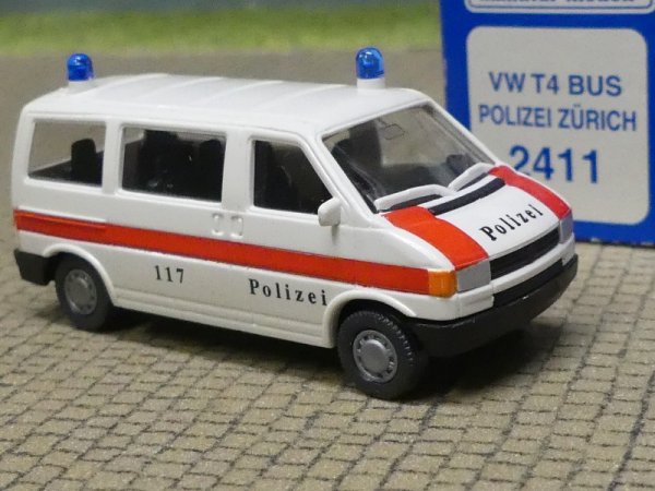 1/87 Roco VW T4 Polizei Zürich Schweiz CH Bus 2411