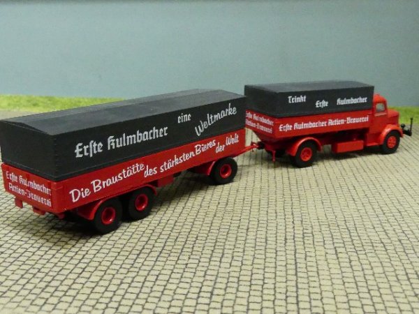 1/87 Brekina Krupp Mustang EKU Kulmbacher Bier Planen-HZ