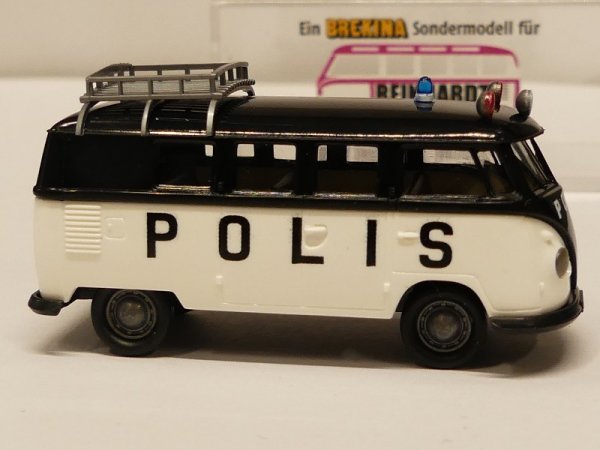 1/87 Brekina # 2032 VW T1 b POLIS Schweden Sondermodell Reinhardt