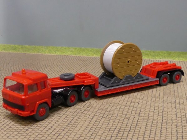 1/87 Wiking Magirus Tieflader mit Kabeltrommel rot 503 6 A