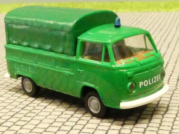1/87 Brekina VW T2 Polizei grün Pritsche SONDERPREIS 33901