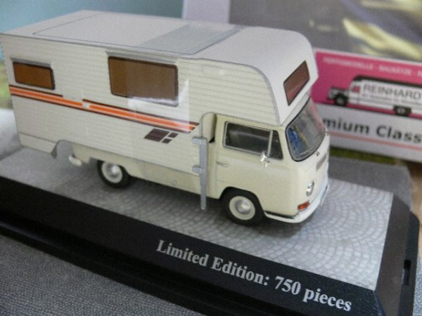 1/43 Premium Classixxs VW T2a Tischer-Camping Pritschenwagen weiß 11356