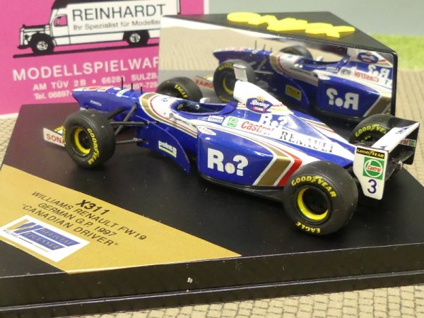 1/43 Onyx Williams Renault FW19 German GP Canadian Driver 1997 X311