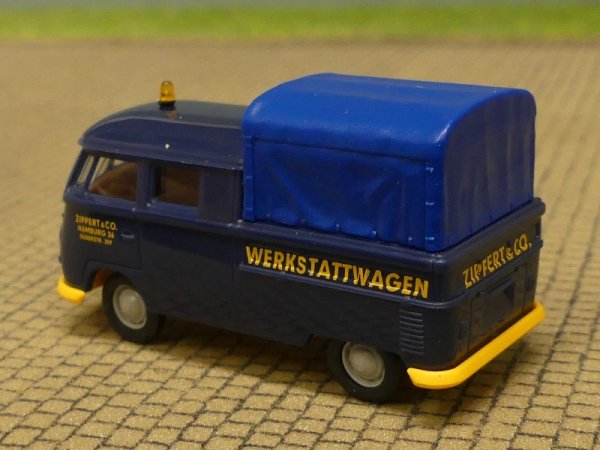 1/87 Brekina # 0710 VW T1 DoKa Zippert Werkstattwagen Hamburg