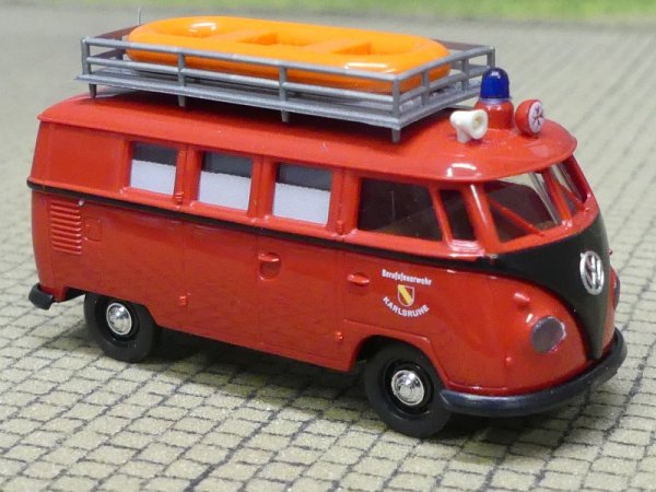 1/87 Brekina # 0741 VW T1 b Feuerwehr Karlsruhe Wasserrettung