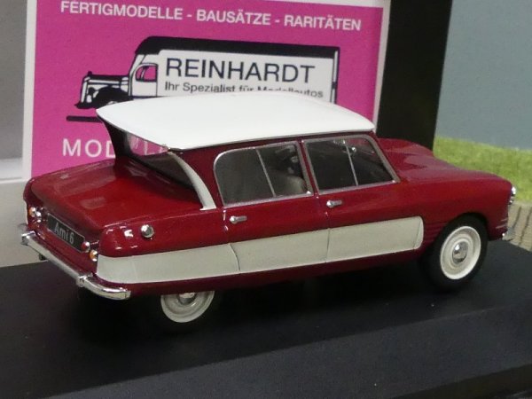1/43 White Box Citroen AMI 6 dunkelrot/weiss WB155