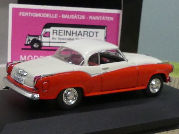 1/43 White Box Borgward Isabella Coupe rot/matt-weiss WB128