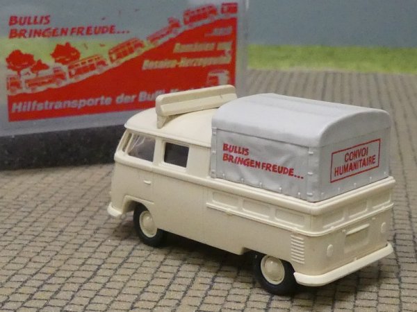 1/87 Brekina # 0654 VW T1 DoKa Hilfstransporte Bullikartei