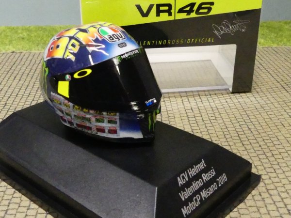 1/8 Minichamps AGV Helm - Valentino Rossi Misano 2018 399 180096