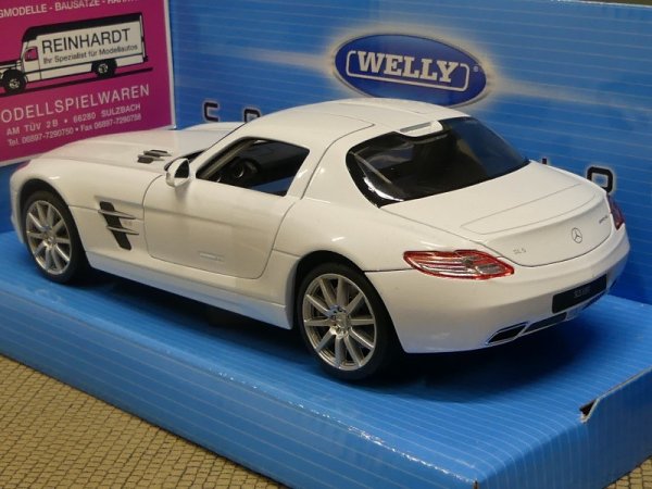 1/24 Welly MB SLS AMG weiß 24025