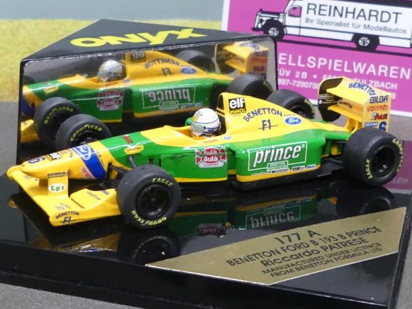 1/43 Onyx Benetton Ford B 193 Prince R. PATRESE 177 A