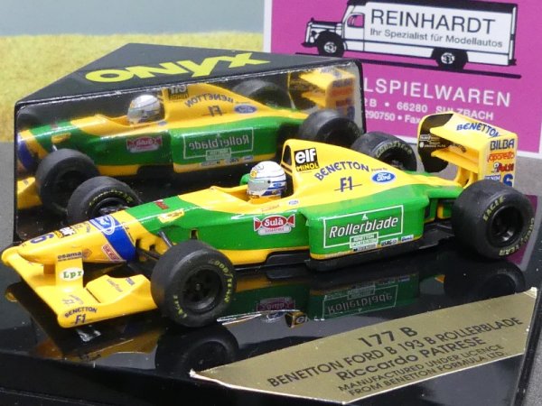 1/43 Onyx Benetton Ford B 193 Rollerblade R. PATRESE 177 B