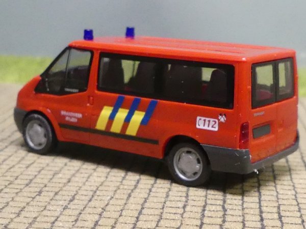 1/87 Rietze Ford Transit 06 Brandweer Bilzen Belgien 52533