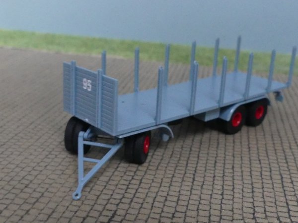 1/87 Brekina 3-Achs Rungenanhänger #95 blaugrau 95575