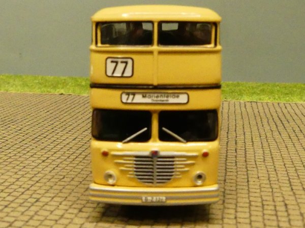 1/87 Brekina Büssing D2U BVG-Kaffee Hag Doppeldecker Sonderpreis 96106