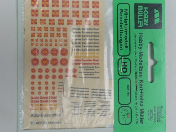 1/87 Müller Decals ASB Beschriftungen #30