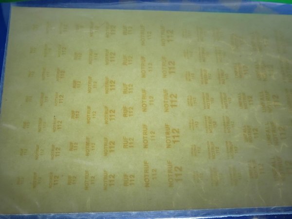 1/87 Müller Decals Notruf Schilder #74