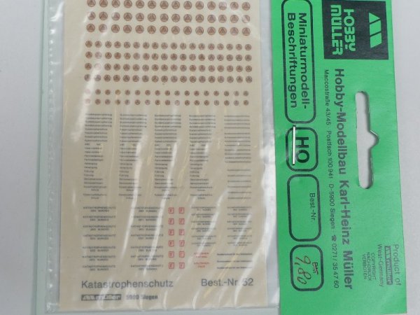 1/87 Müller Decals Katastrophenschutz #52