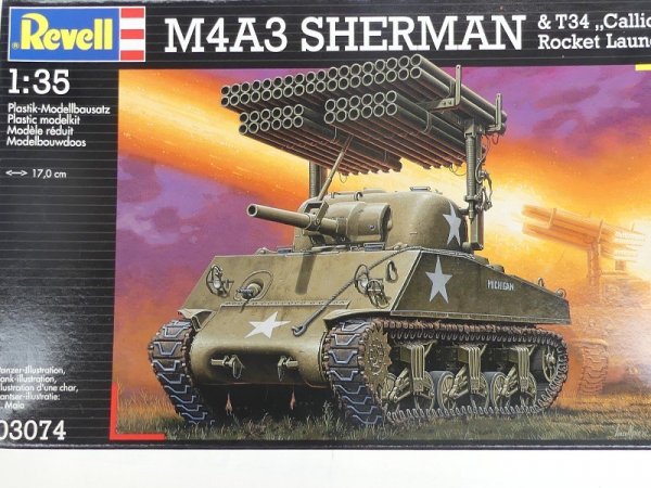 1/35 Revell Bausatz M4A3 Sherman + T34 Calliope Rocket Launcher 03074