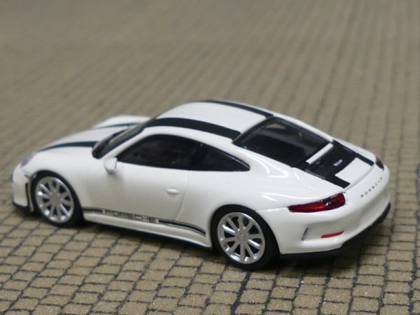 1/87 Minichamps Porsche 911 R 2016 weiss mit schwarzen Streifen 870 066226