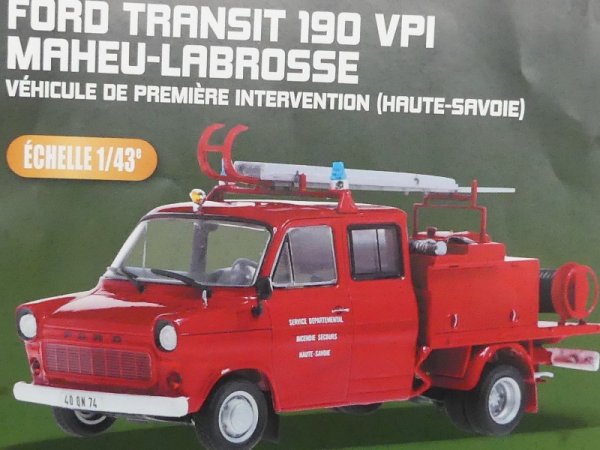 1/43 IXO Ford Transit 190 VPI Pompiers Feuerwehr KL016