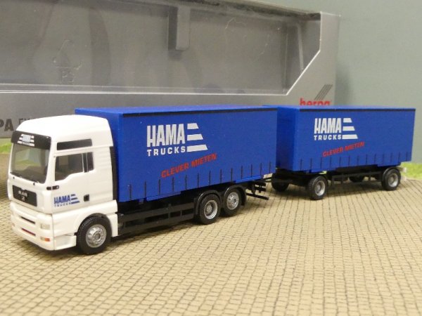 1/87 Herpa MAN TGA HAMA Trucks Gardinenplanen-HZ 275712