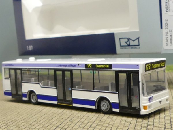 1/87 Rietze MAN NL 202-2 Leobus Leipzig 75026