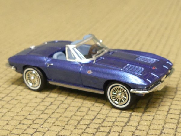 1/87 Brekina Chevrolet Corvette C2 Cabrio blaumetallic 18028