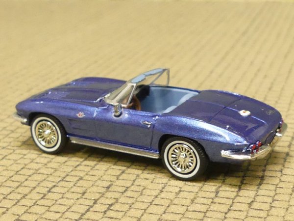 1/87 Brekina Chevrolet Corvette C2 Cabrio blaumetallic 18028
