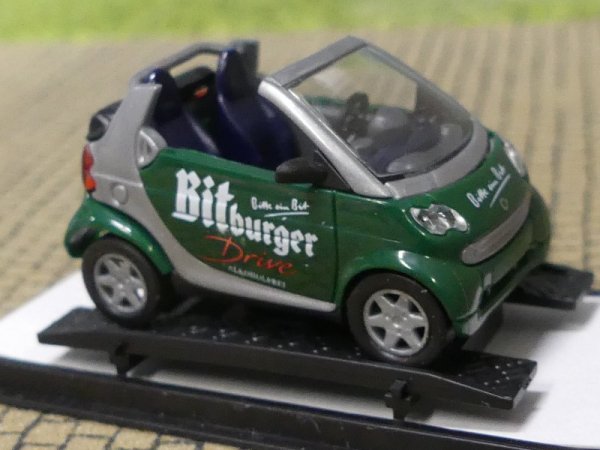 1/87 Busch Smart Fortwo Cabrio Bitburger