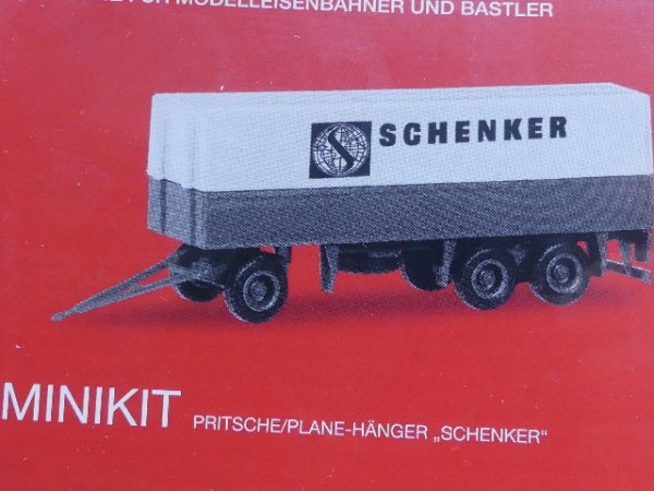 1/87 Herpa MiniKit Planen-Hänger 3-achs Schenker 013338