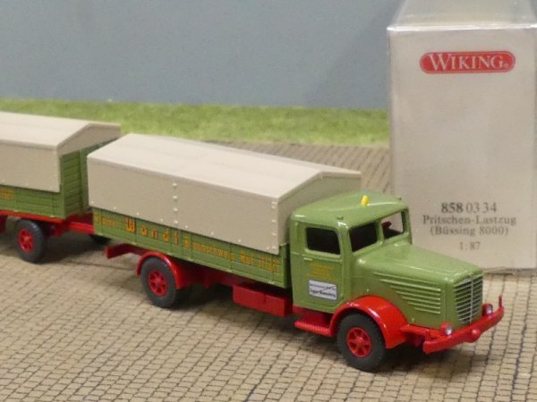 1/87 Wiking Büssing 8000 Wandt Spedition Pritschen-Lastzug 858 03