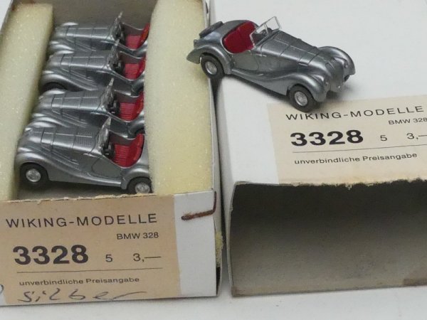 1/87 Wiking Händlerpackung BMW 328 Cabrio silber 5 Modelle 3328 3
