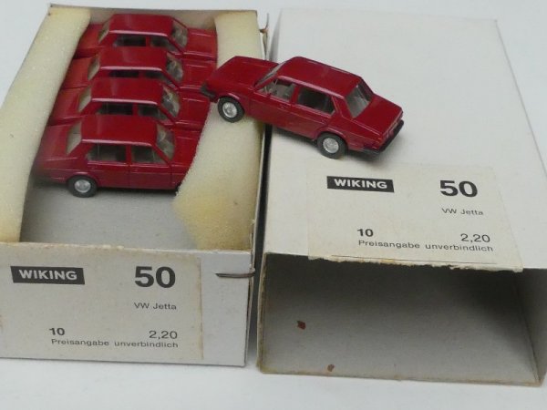 1/87 Wiking Händlerpackung Jetta rot 10 Modelle 50 1