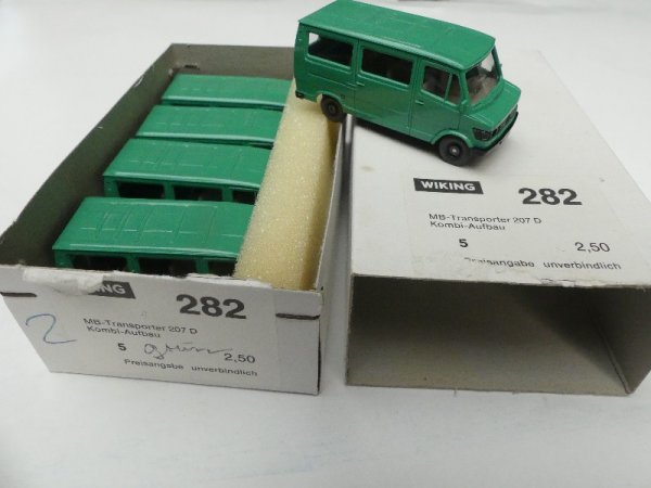 1/87 Wiking Händlerpackung MB 207 Bus grün 5 Modelle 282 2