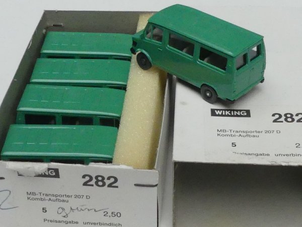 1/87 Wiking Händlerpackung MB 207 Bus grün 5 Modelle 282 2