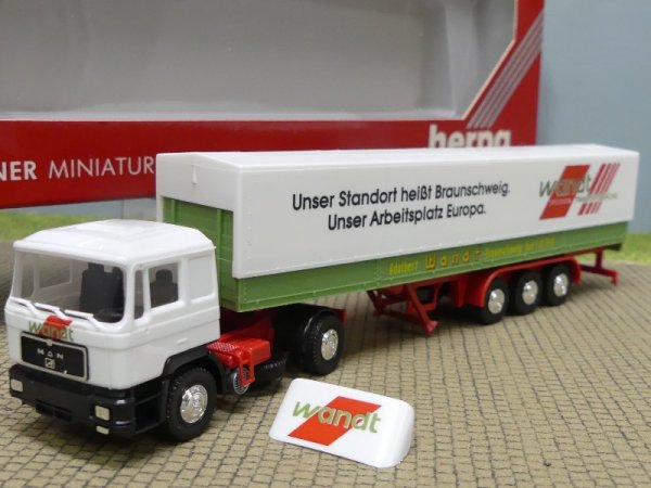 1/87 Herpa MAN F90 Wandt Spedition Planen-Sattelzug 859126